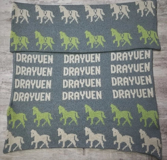 HORSE REPEAT NAME BLANKET