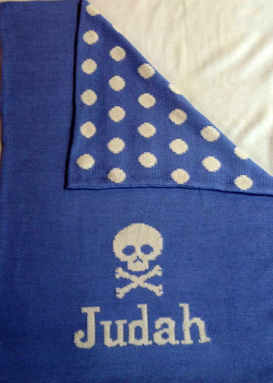 SKULL BLANKET WITH NAME