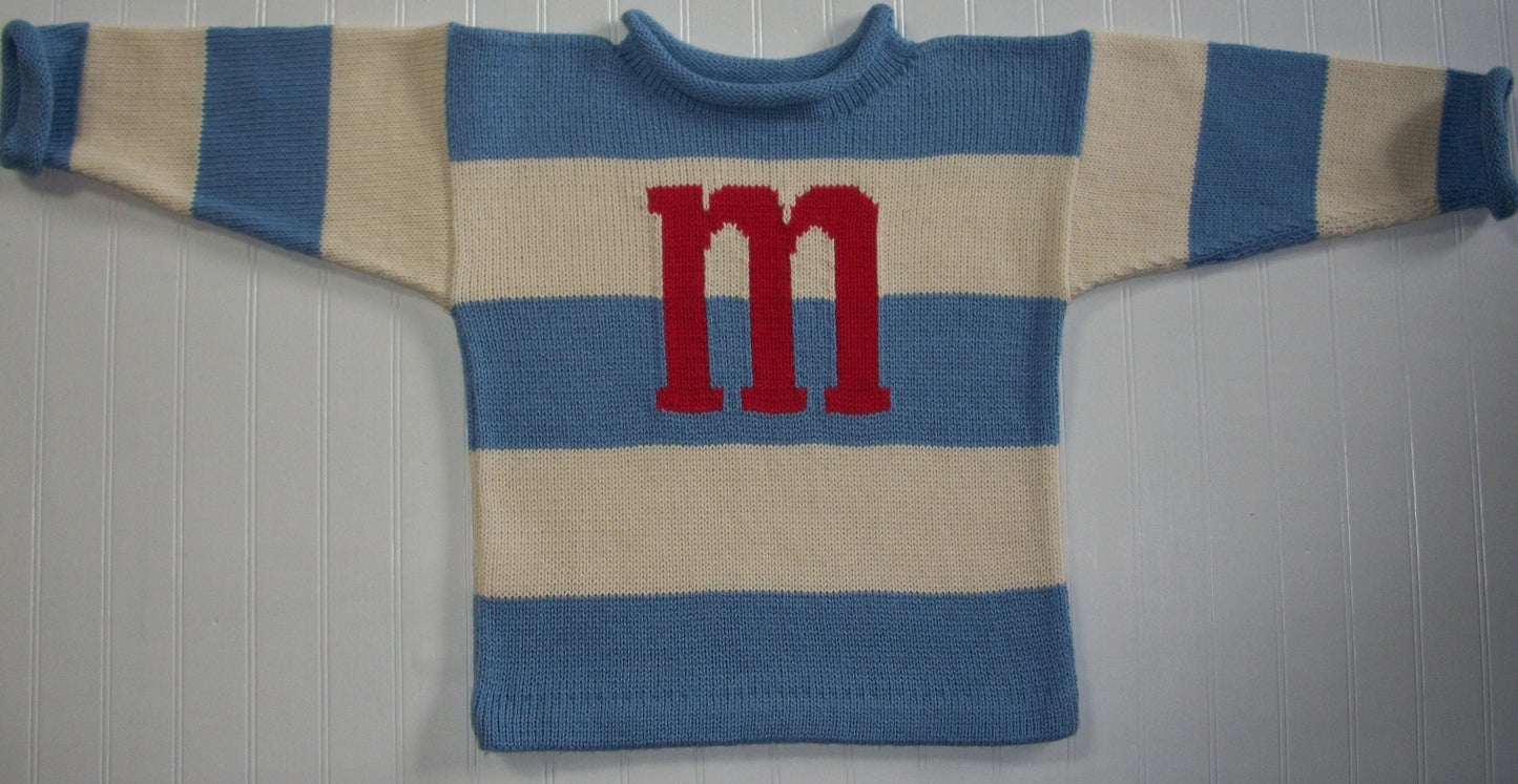 WIDE STRIPE WITH LETTER OR NAME