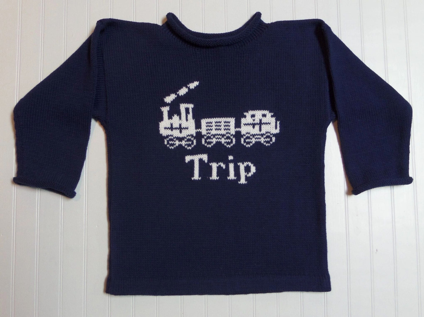 TRAIN SWEATER WITH NAME